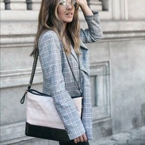 Zara plaid double breasted blazer bloggers favorit